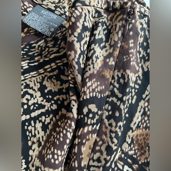 Kasper Boho Midi Skirt Size 8 – Brown & Black Geometric Print - Picture 4 of 5